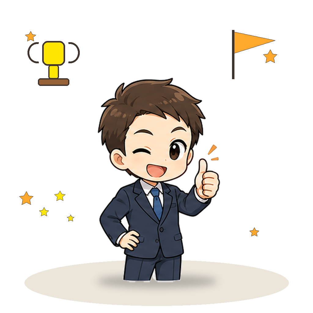 続けることを励ます教師のサムズアップ