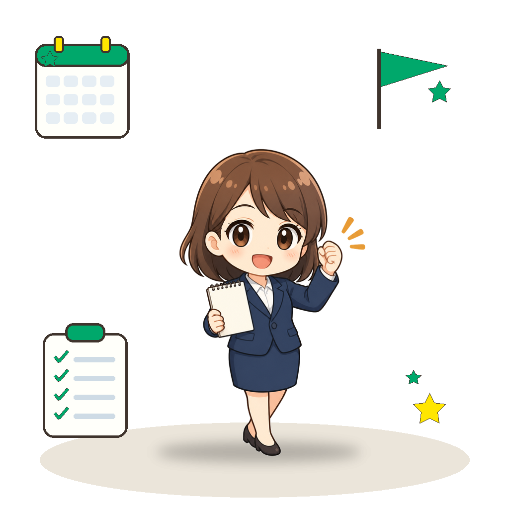 明日から試せる工夫を紹介する教師のイラスト