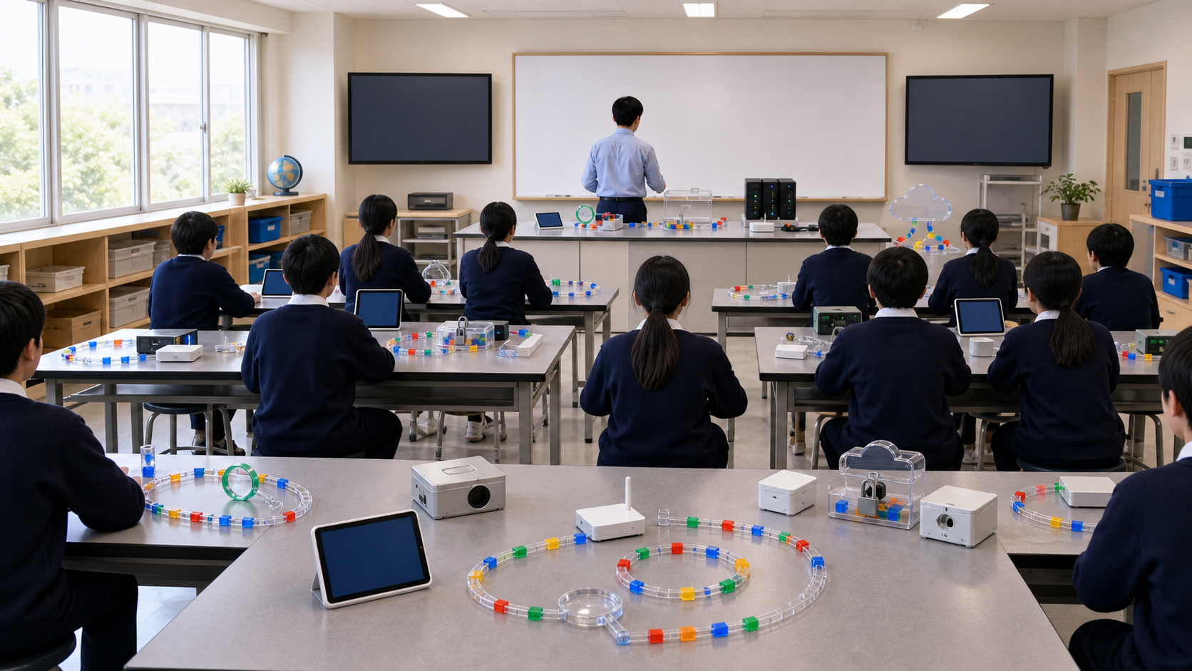 繰り返しとデバッグを学ぶ授業の教室の様子