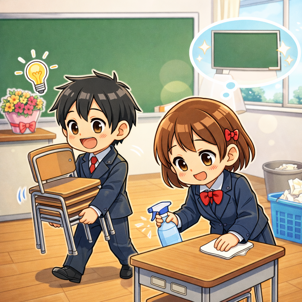 第三ポイント導入 学級経営 生徒自立 students-duties