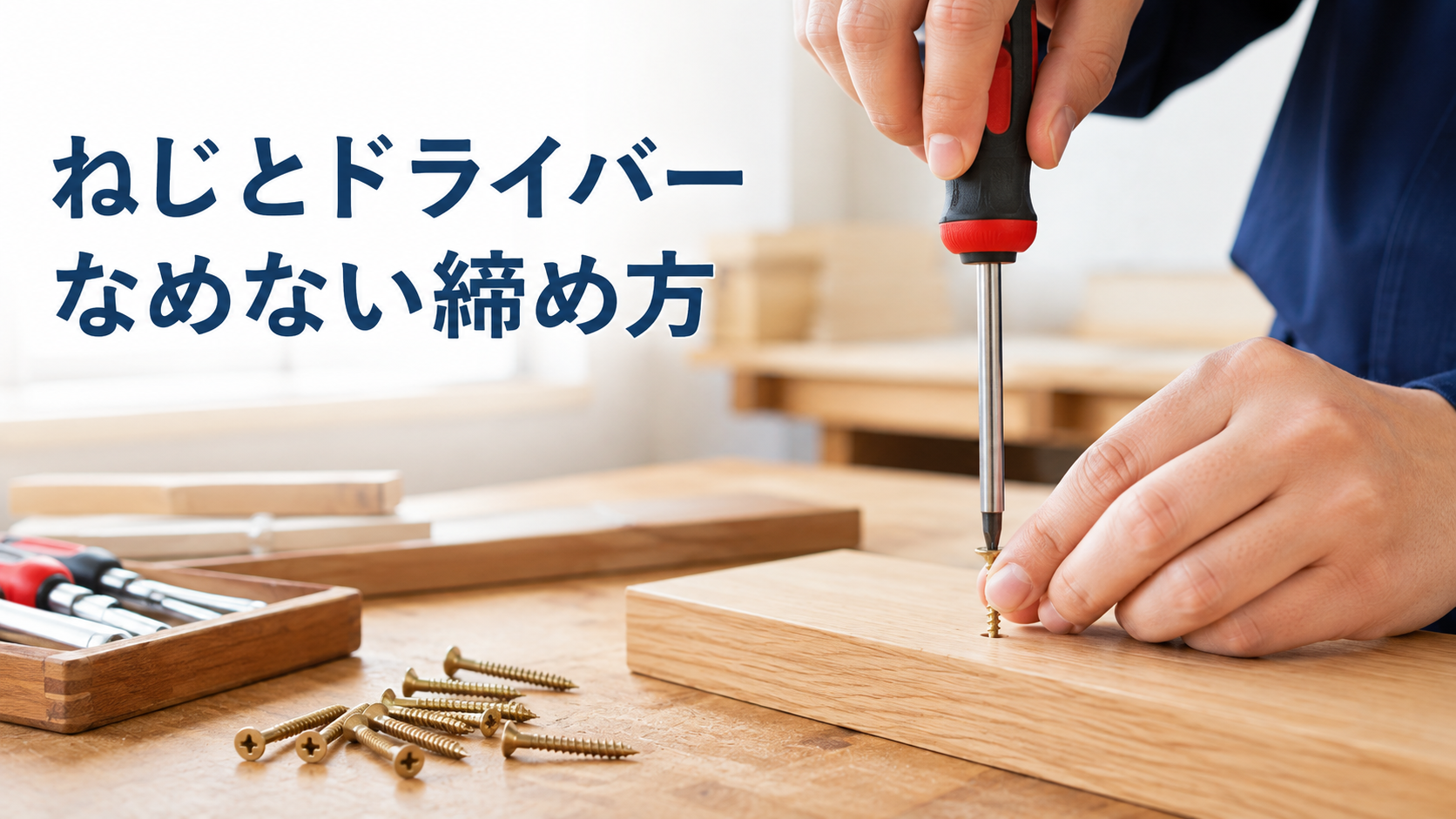 中学技術【ねじとドライバー】木ねじの選び方となめない締め方をわかりやすく解説
