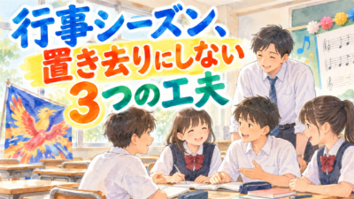 体育祭・合唱コンの練習期間｜来づらい子を置き去りにしない3つの工夫【中学校の学級経営】