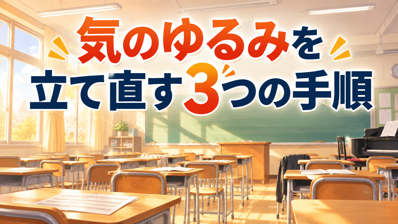 【中学校】合唱コン練習でやる気ない教室へ|荒れの前兆を防ぐ3つの手順
