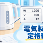 電気製品の定格表示（W・V・A）の見方と計算のしかたを中学生向けにわかりやすく解説