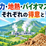 風力・地熱・バイオマス発電の特徴｜中学技術のテスト前に確認したい3つのポイント