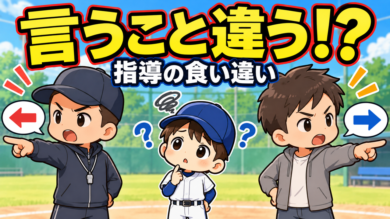 【親のための野球】「監督の言うことと違う」と言われたら?|指導の食い違いを整理する3つの視点|プロ野球選手への道