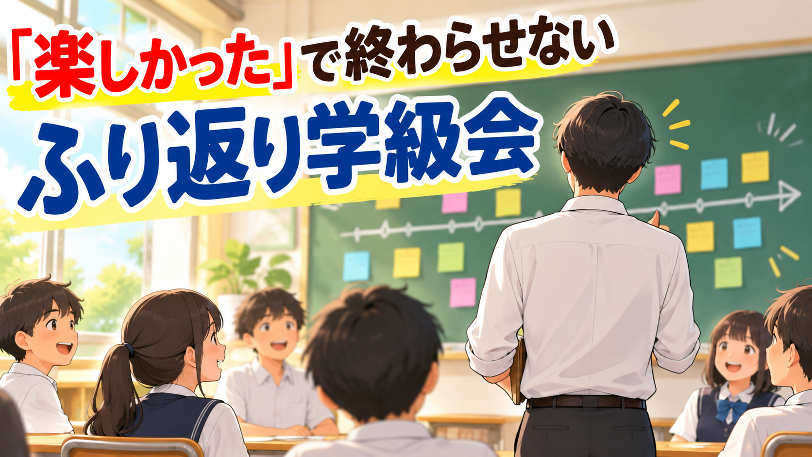 【中学校】行事のふり返り学級会のやり方3つ|「楽しかった」で終わらせない進め方