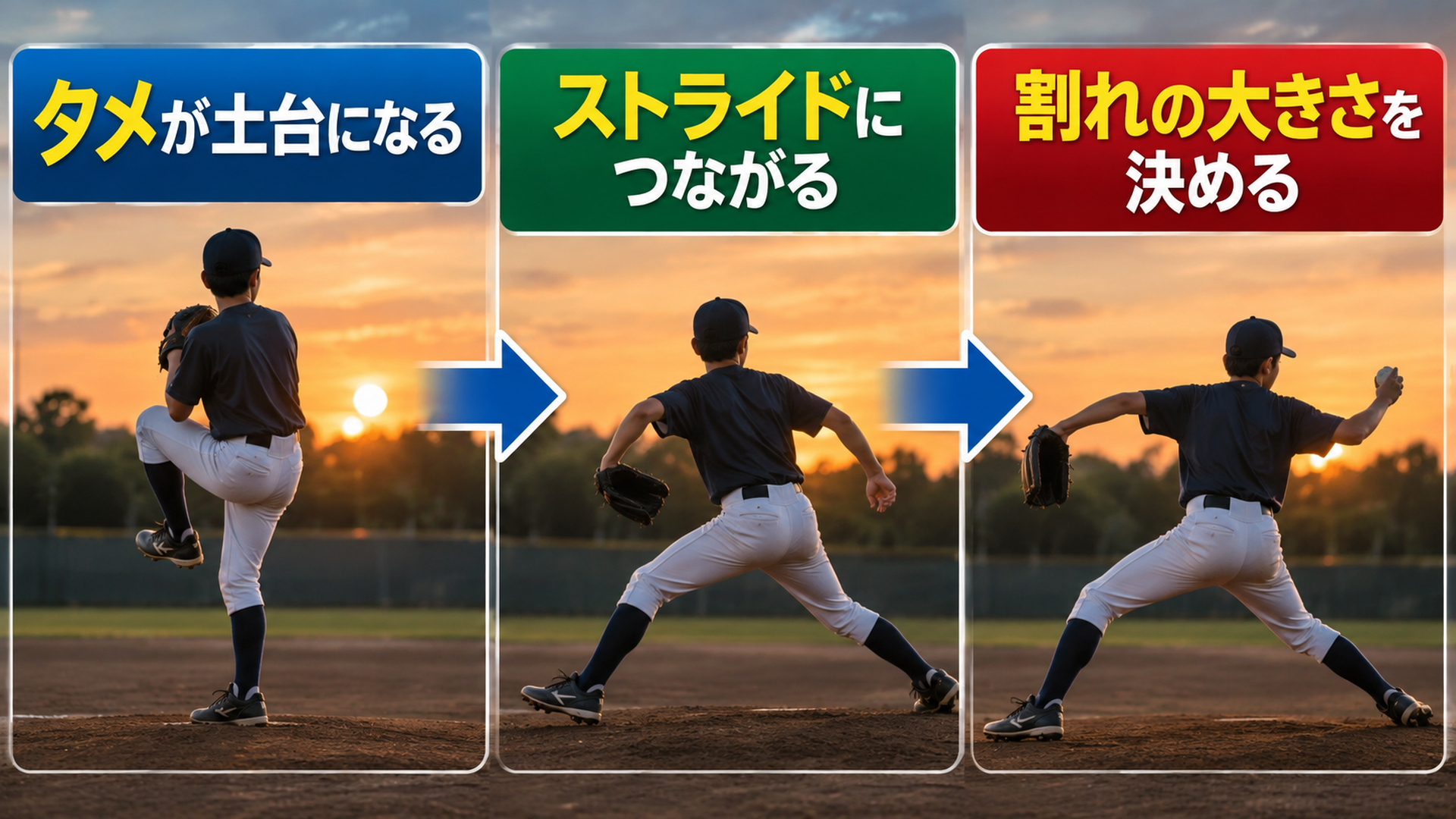 タメが土台になる・ストライドにつながる・割れの大きさを決める