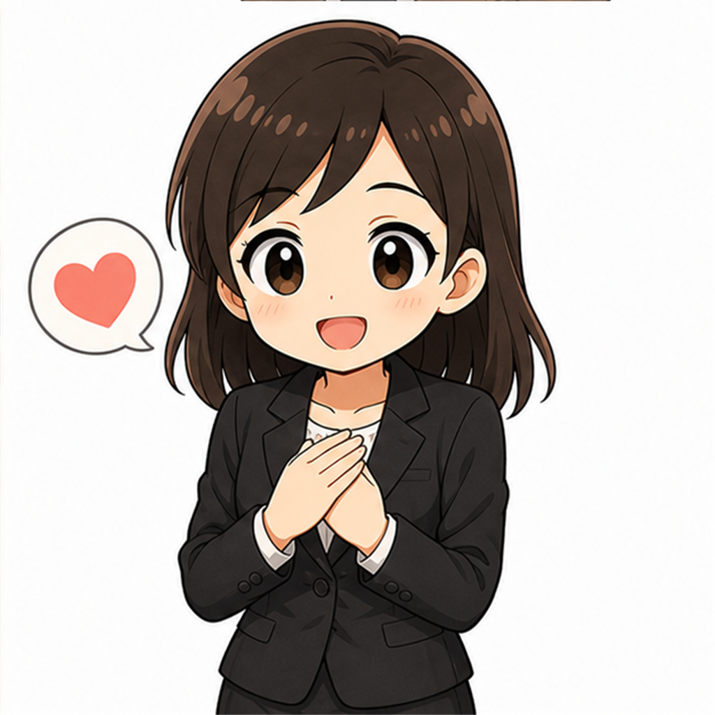 胸に手を当てて共感する女性教師のイラスト