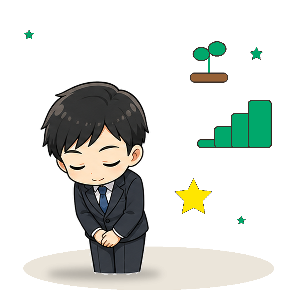 一礼する先生