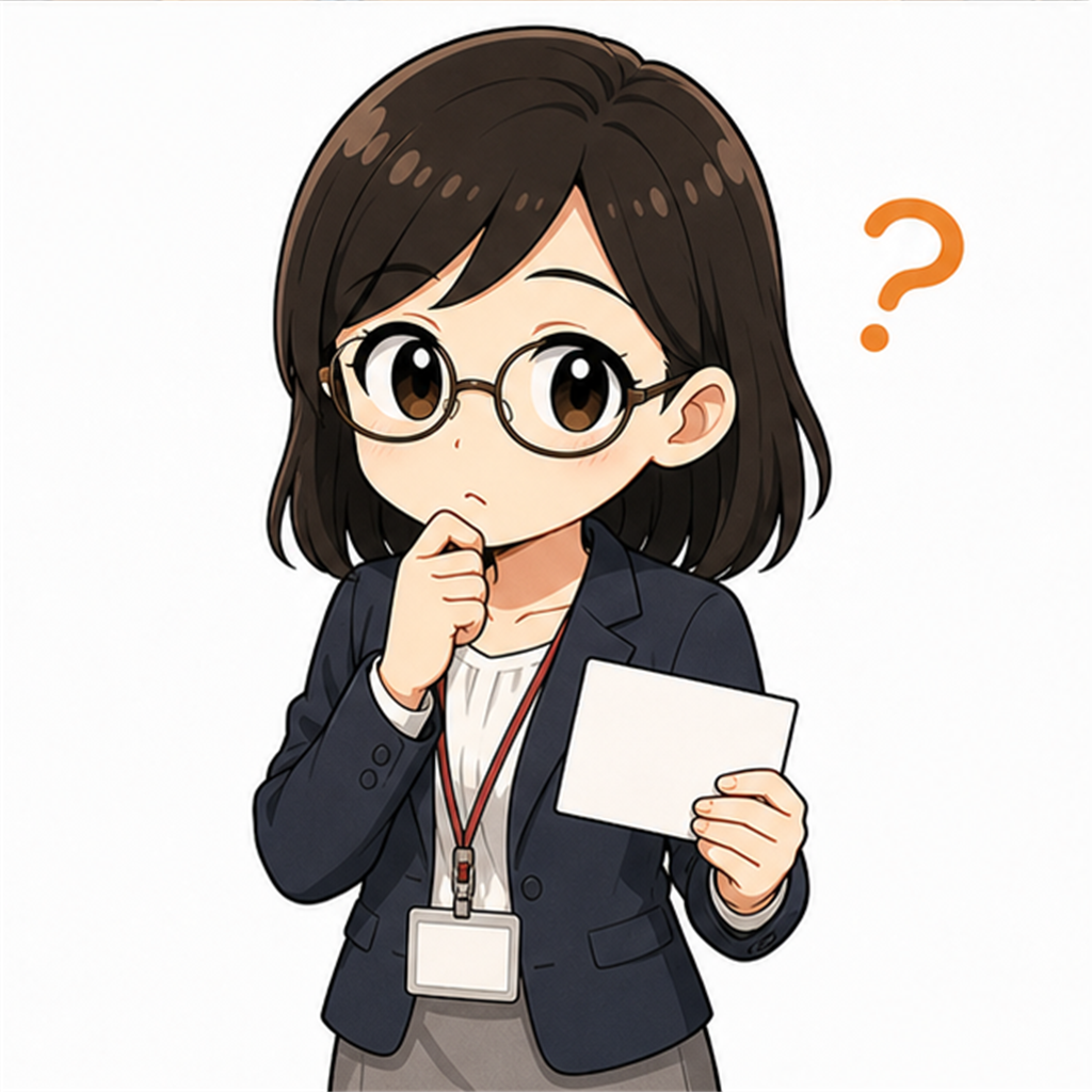 紙を手に、頼みごとの一文を考える先生
