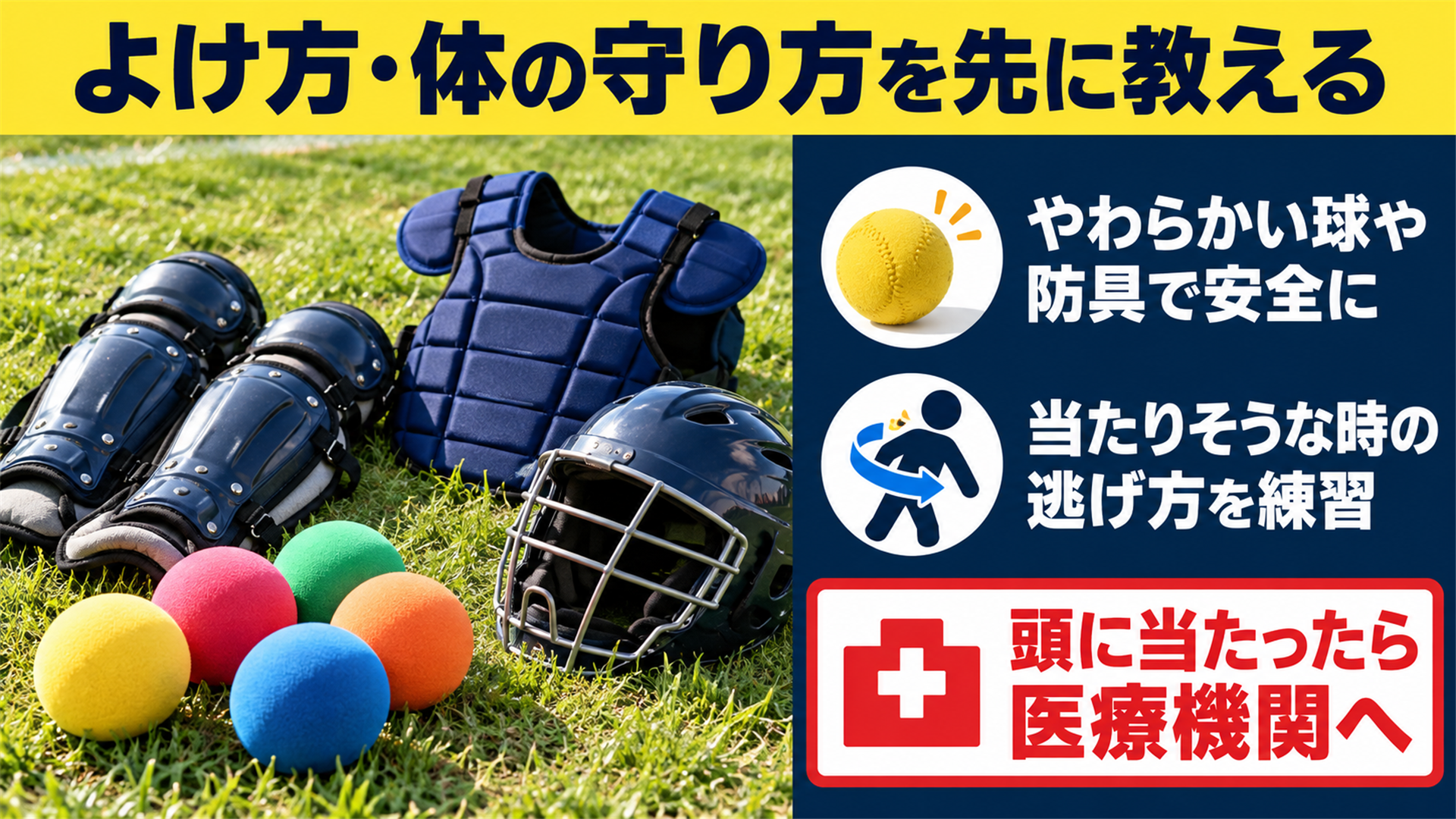 よけ方・体の守り方を先に教える