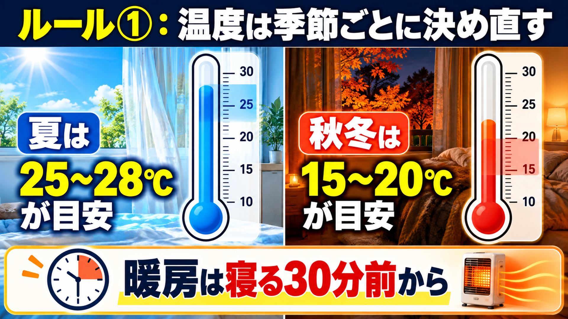 ルール①：温度は季節ごとに決め直す