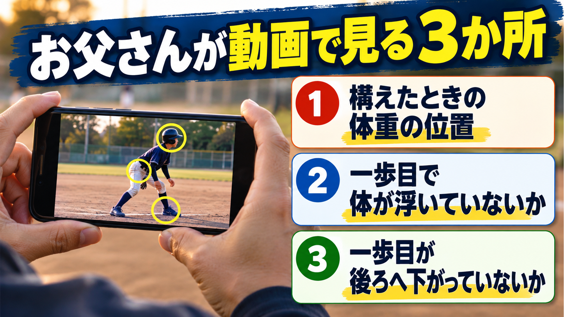 お父さんが動画で見る３か所
