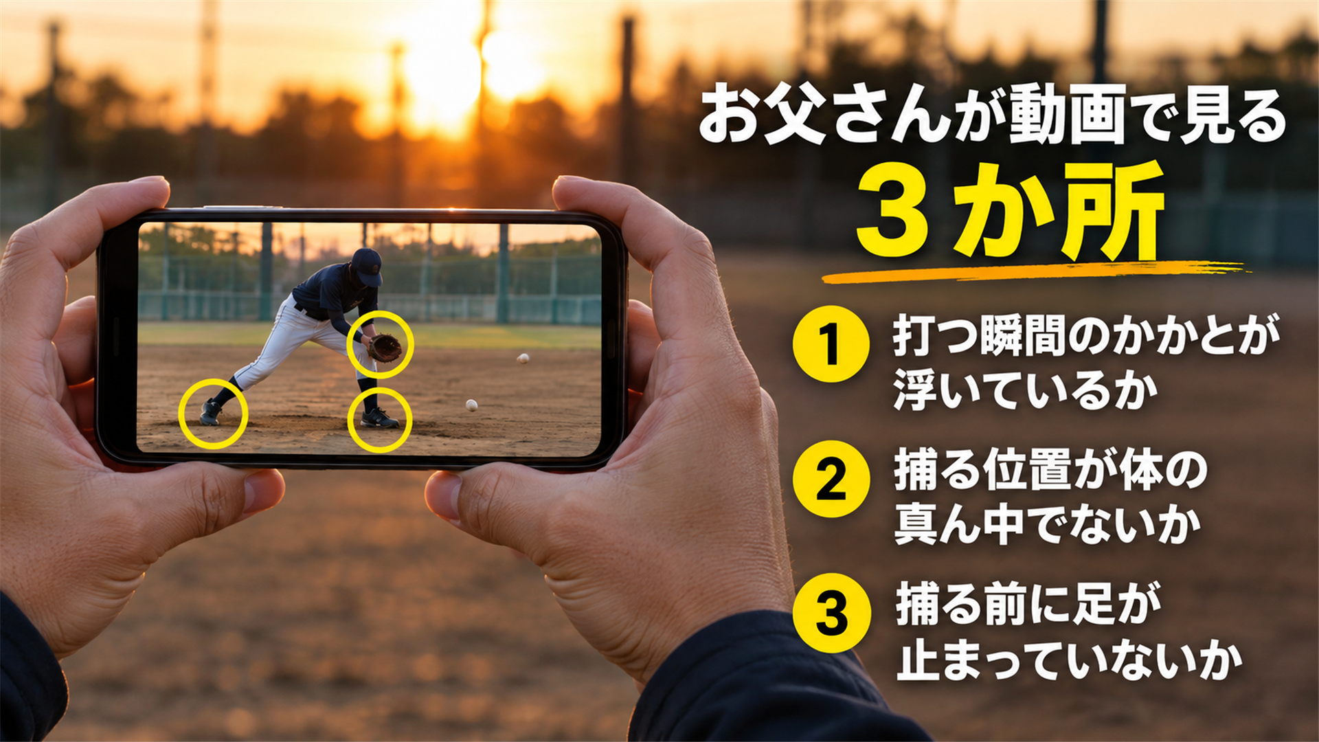 お父さんが動画で見る3か所