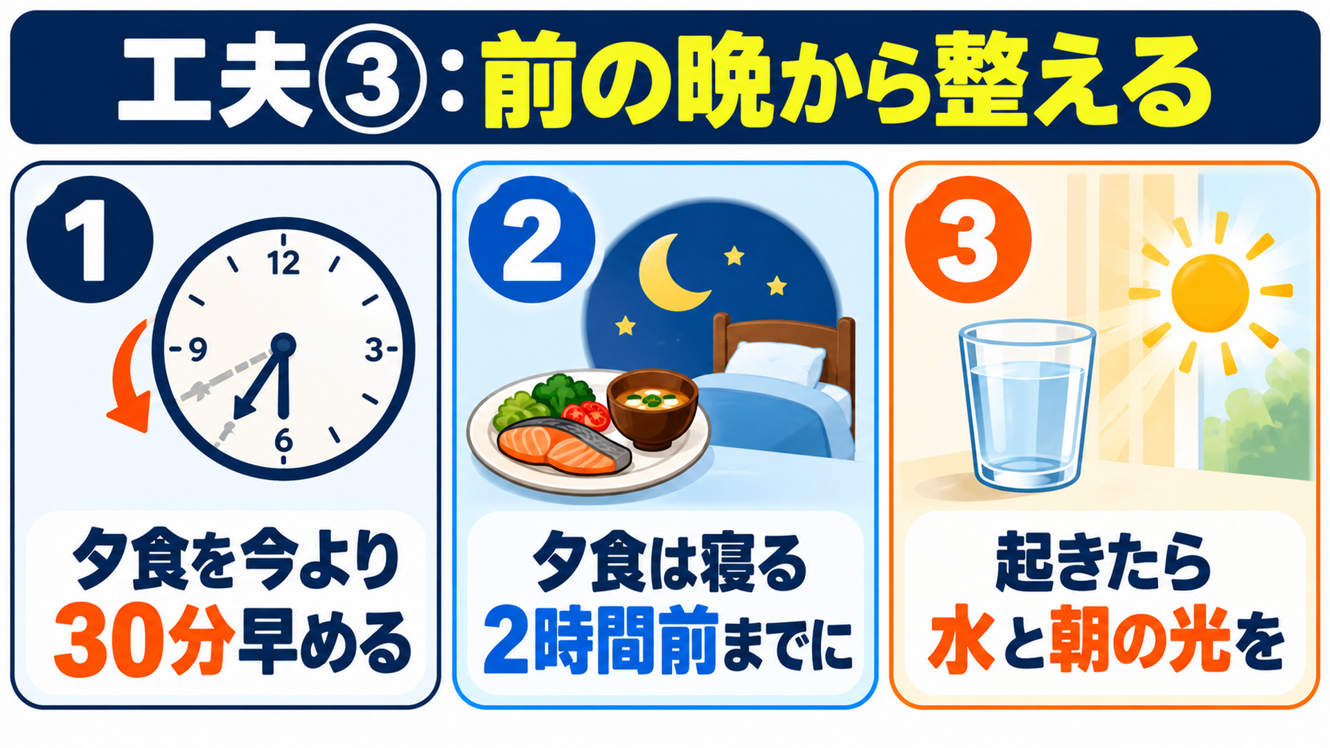 工夫③:前の晩から整える