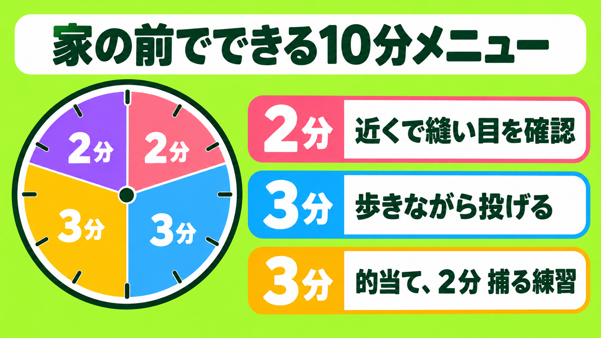 家の前でできる10分メニュー