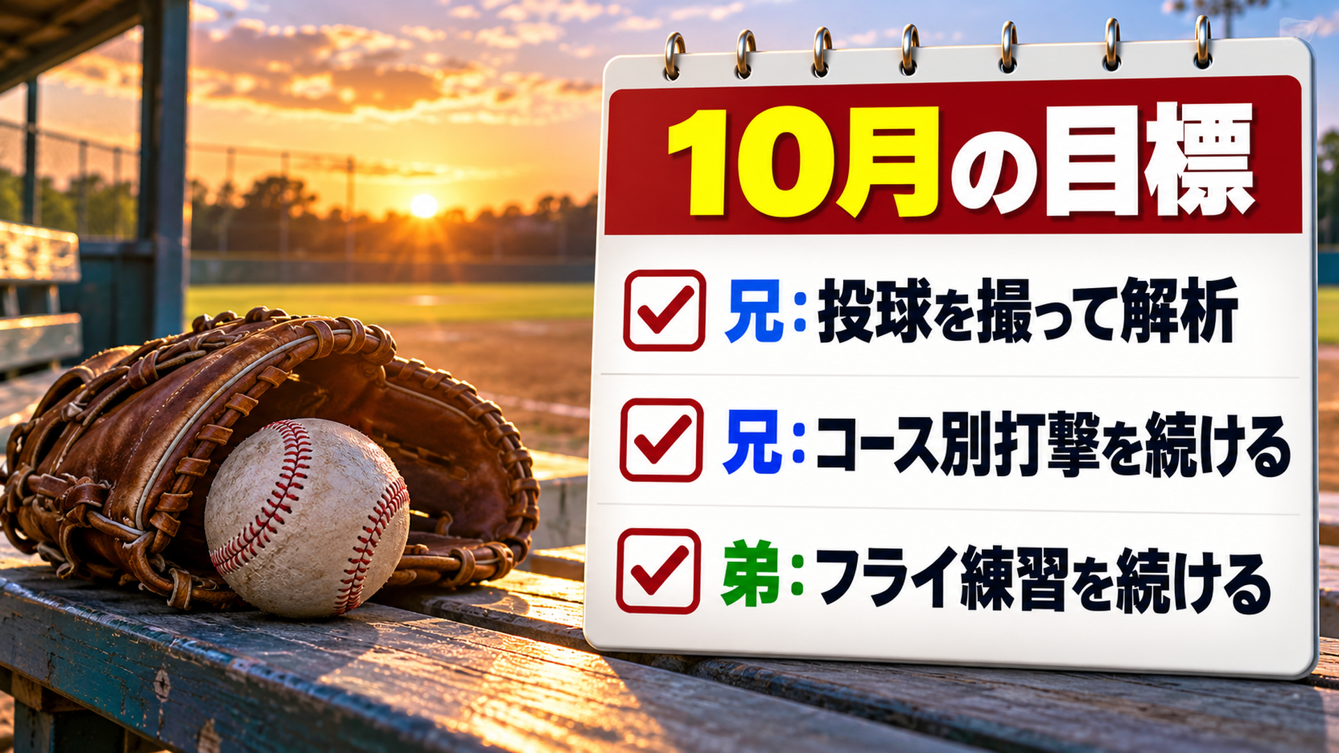 10月の目標を示すスライド