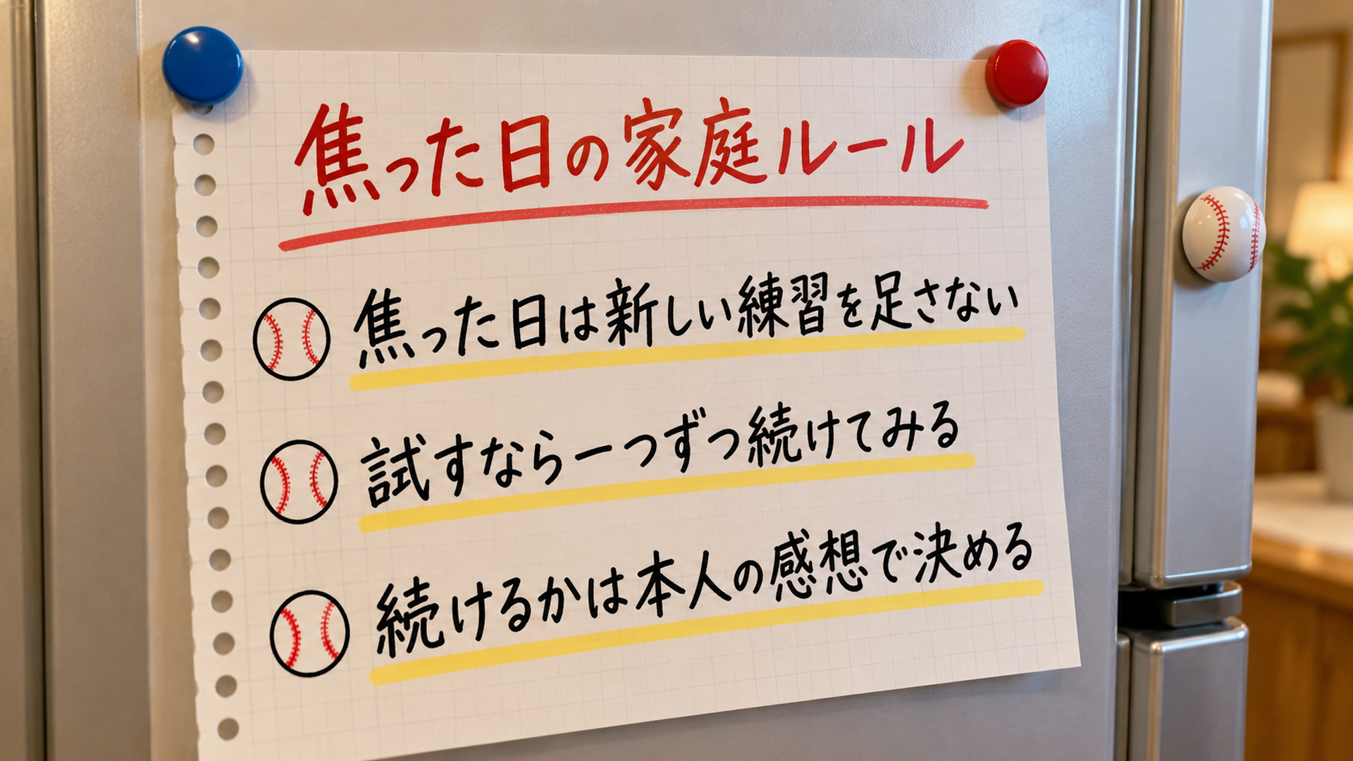 焦った日の家庭ルール
