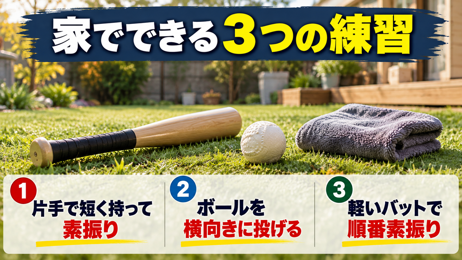家でできる３つの練習