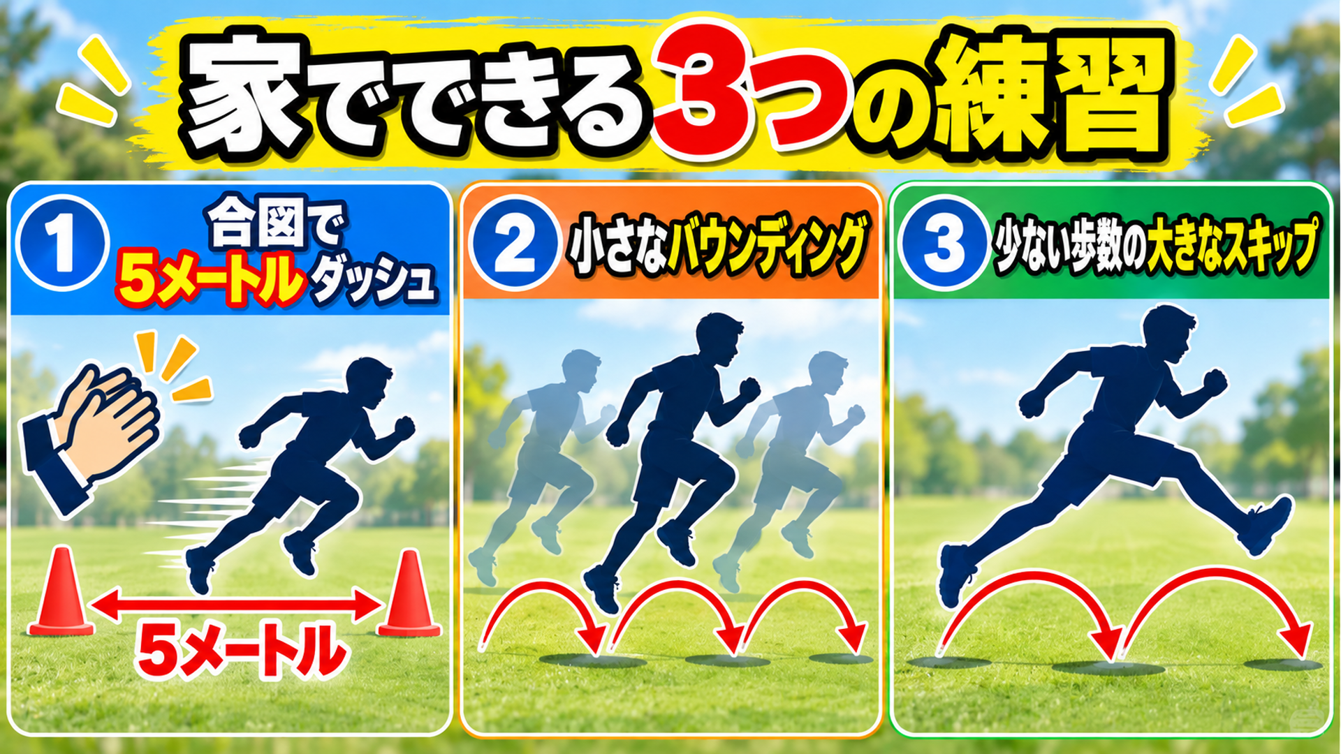 家でできる３つの練習