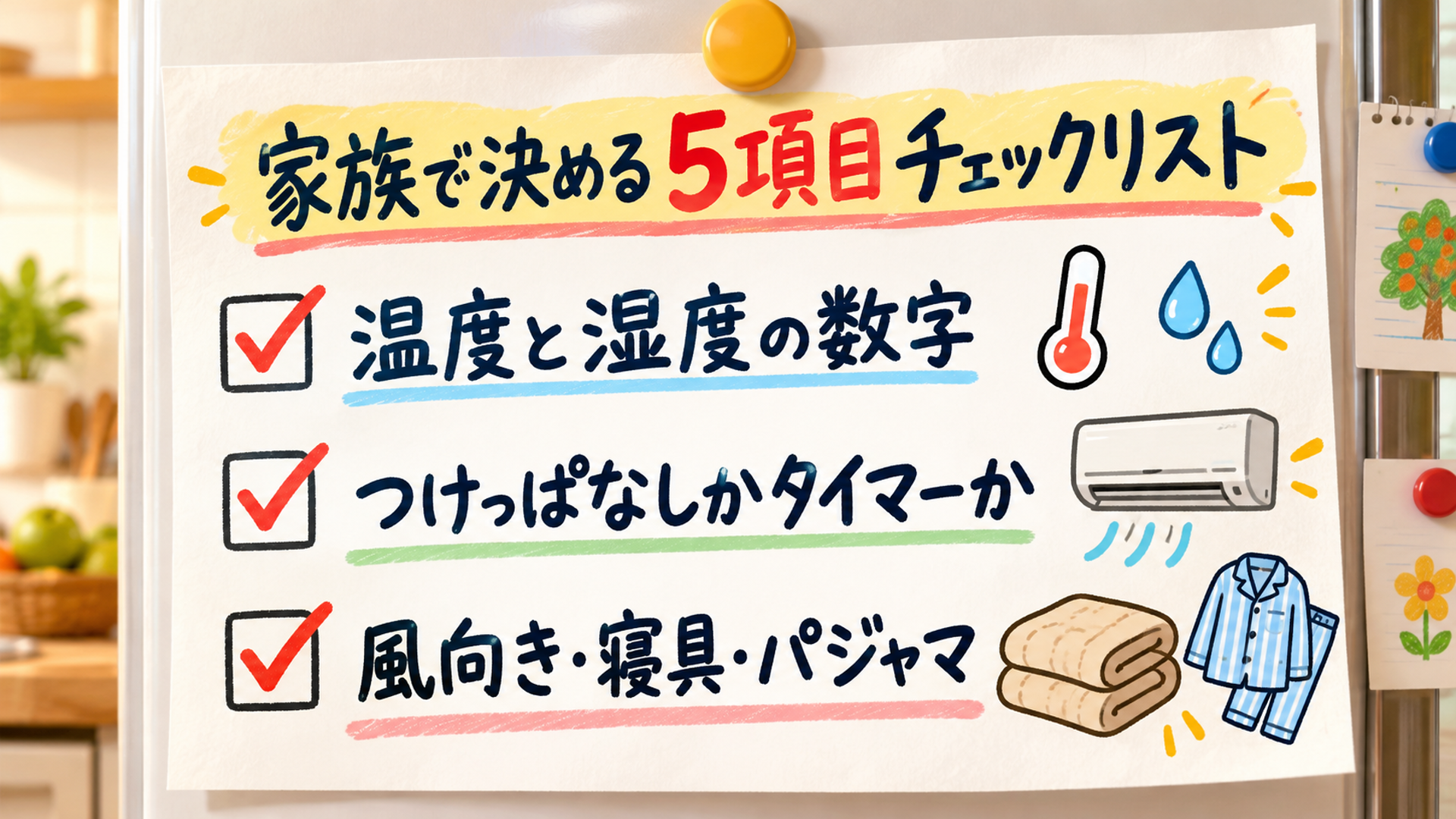 家族で決める5項目チェックリスト