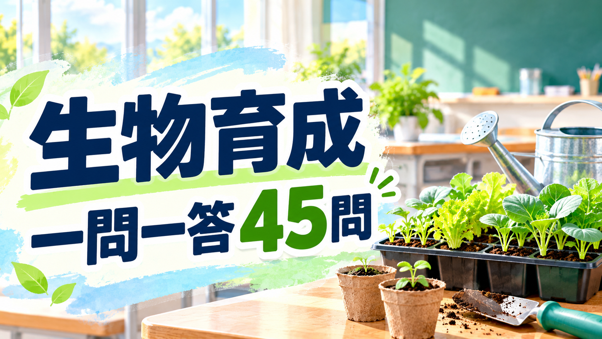 【中学技術】生物育成の一問一答45問|2学期中間テスト対策の頻出問題と答え