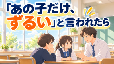 「あの子だけずるい」と言われたら｜配慮が必要な生徒がいる中学校の伝え方3つ