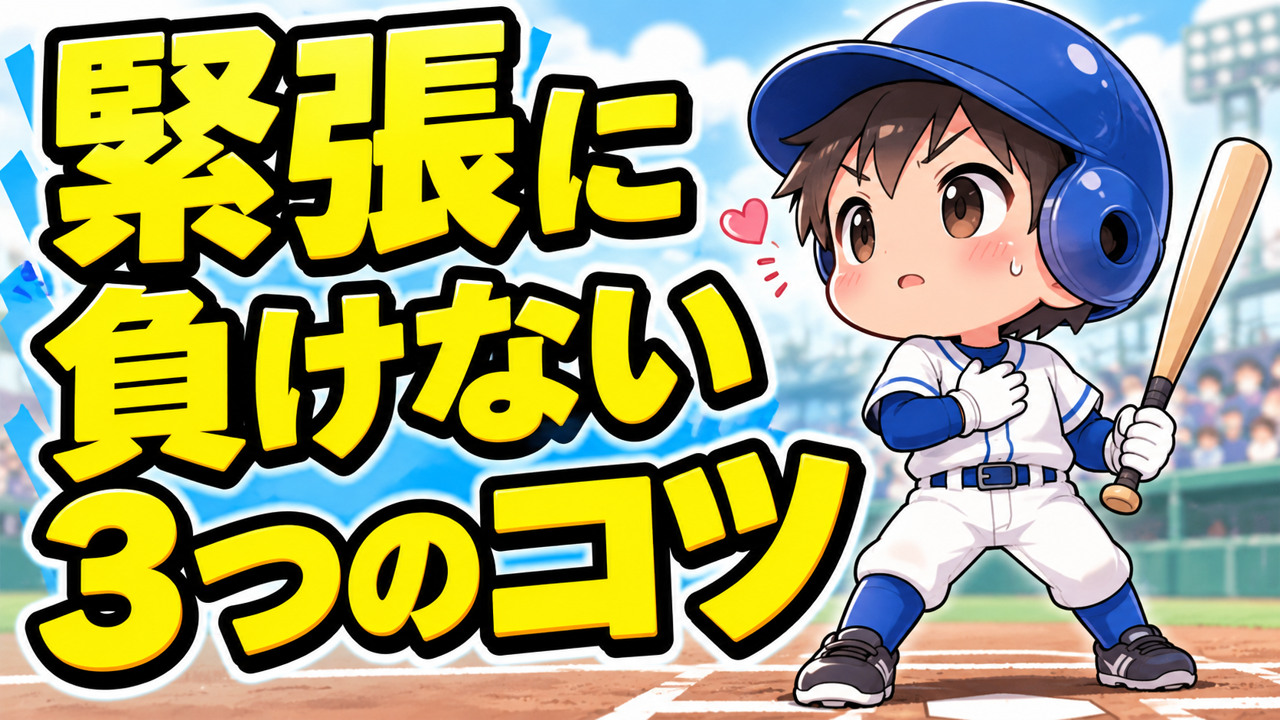 【野球のコツ】「緊張しちゃダメ」と思うほど打てなくなる理由｜試合で緊張に負けない考え方３つのコツ｜プロ野球選手への道