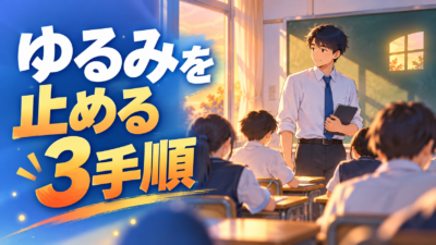 【中学校】10月のクラスのゆるみ｜学級崩壊の前兆を止める3つの手順