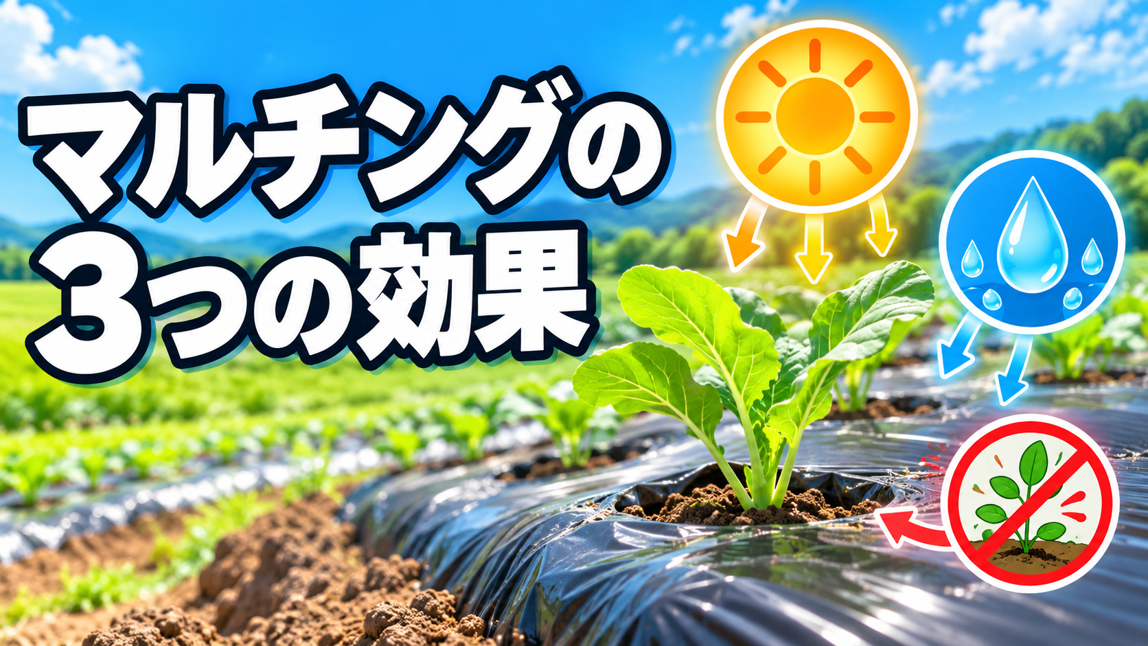 【中学技術】マルチングとは？効果3つ・色の使い分け・張り方