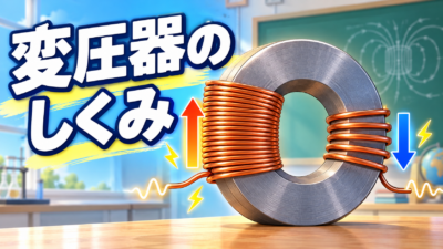 【中学技術】変圧器のしくみ｜巻数比の計算と昇圧・降圧を解説