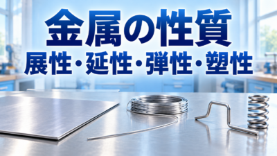 【中学技術】金属の性質 展性・延性・弾性・塑性の違い4つ｜テスト前の例題つき