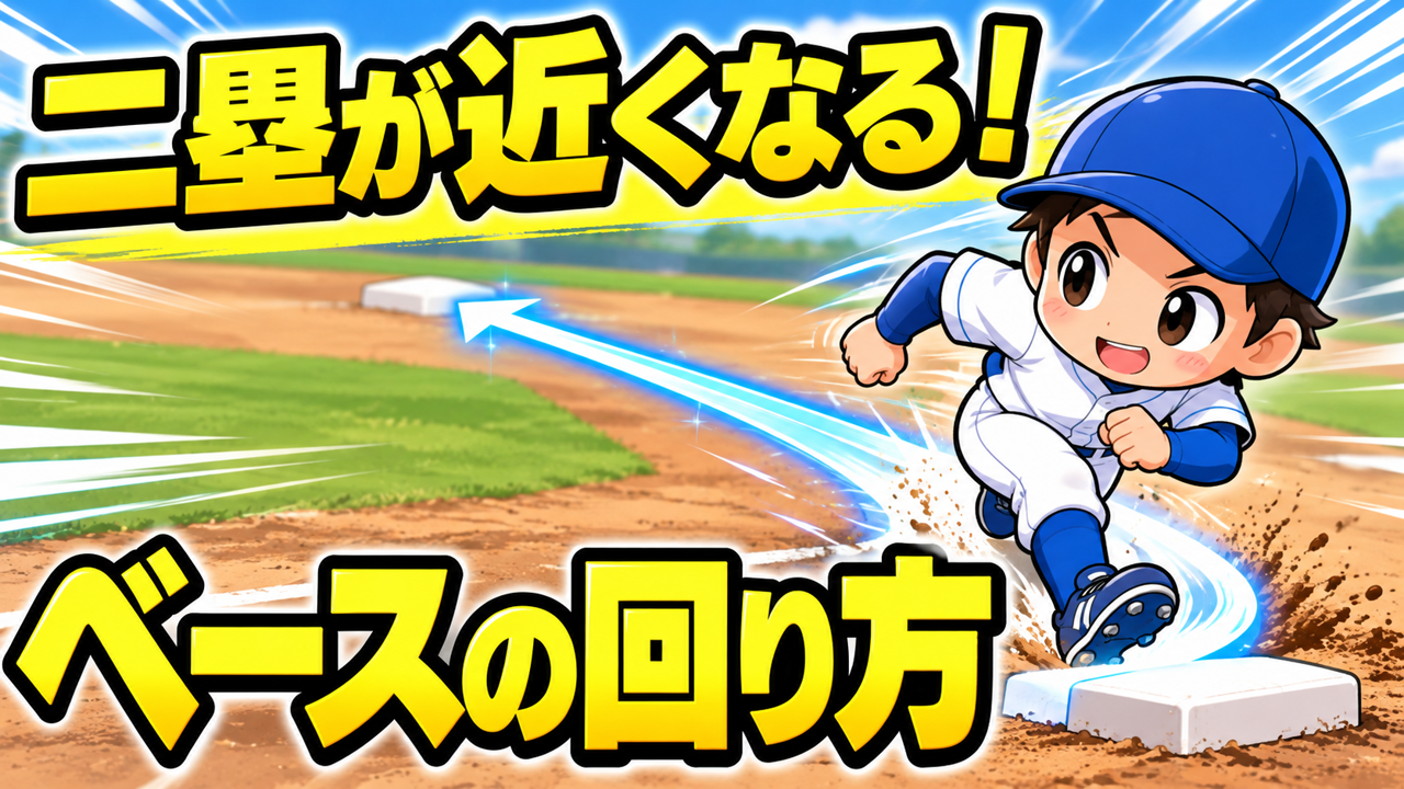 【野球のコツ】外野を抜けたのに、二塁でアウトになる子へ｜ベースの回り方３つのコツ｜プロ野球選手への道