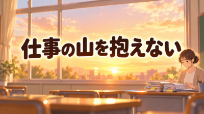 【中学校】担任の仕事が多すぎる時の減らし方3つ｜期末の山を抱えない