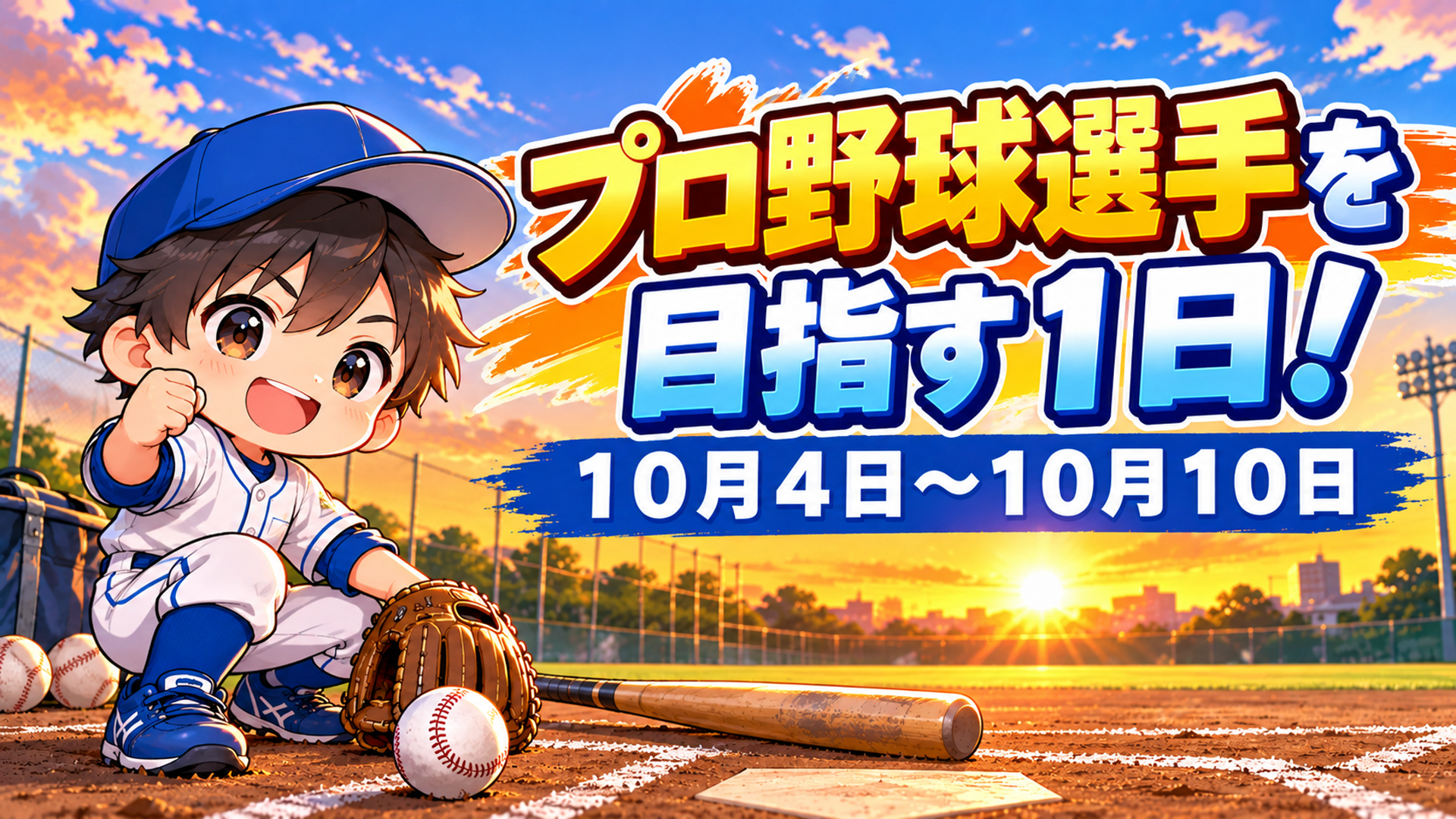 プロ野球選手を目指す1日!10月4日~10月10日