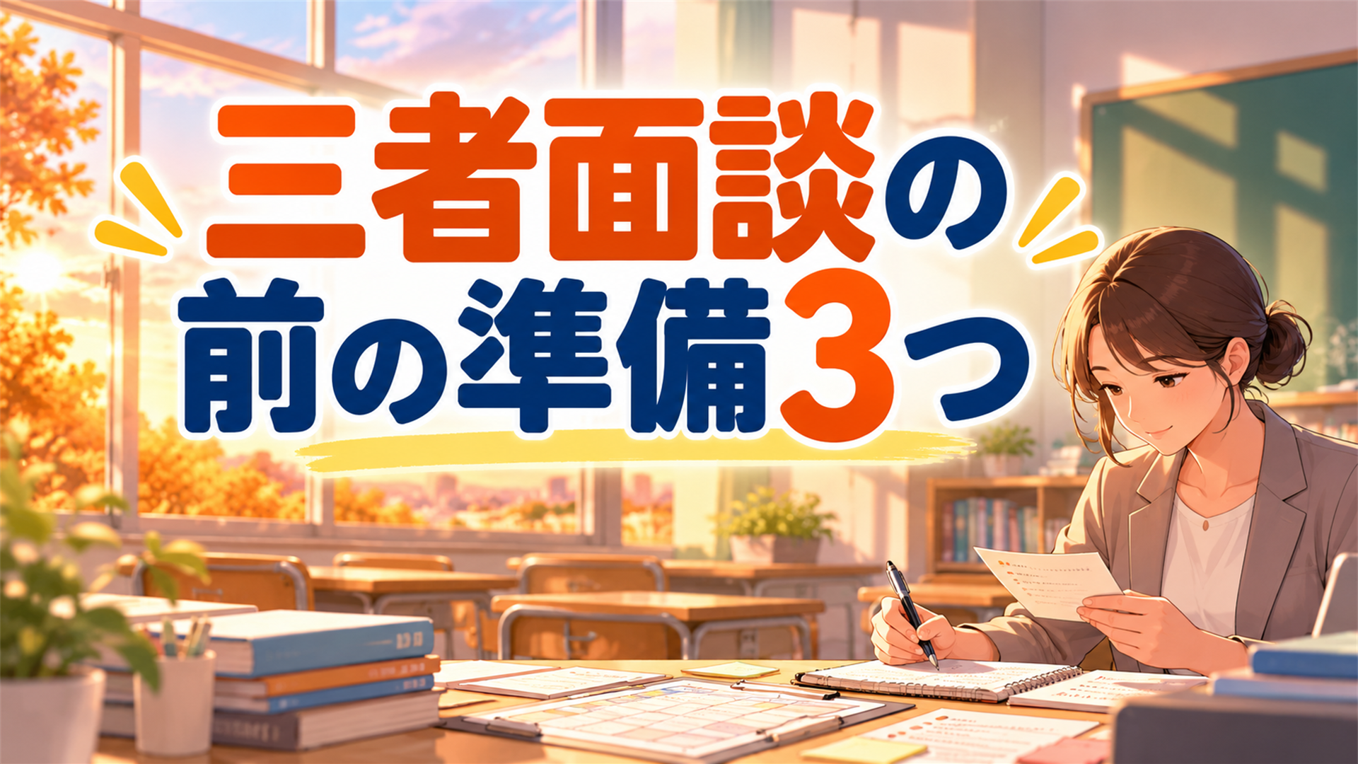 三者面談の準備と話し方3つ｜中学校の担任が面談前にやる事前連絡・アンケート