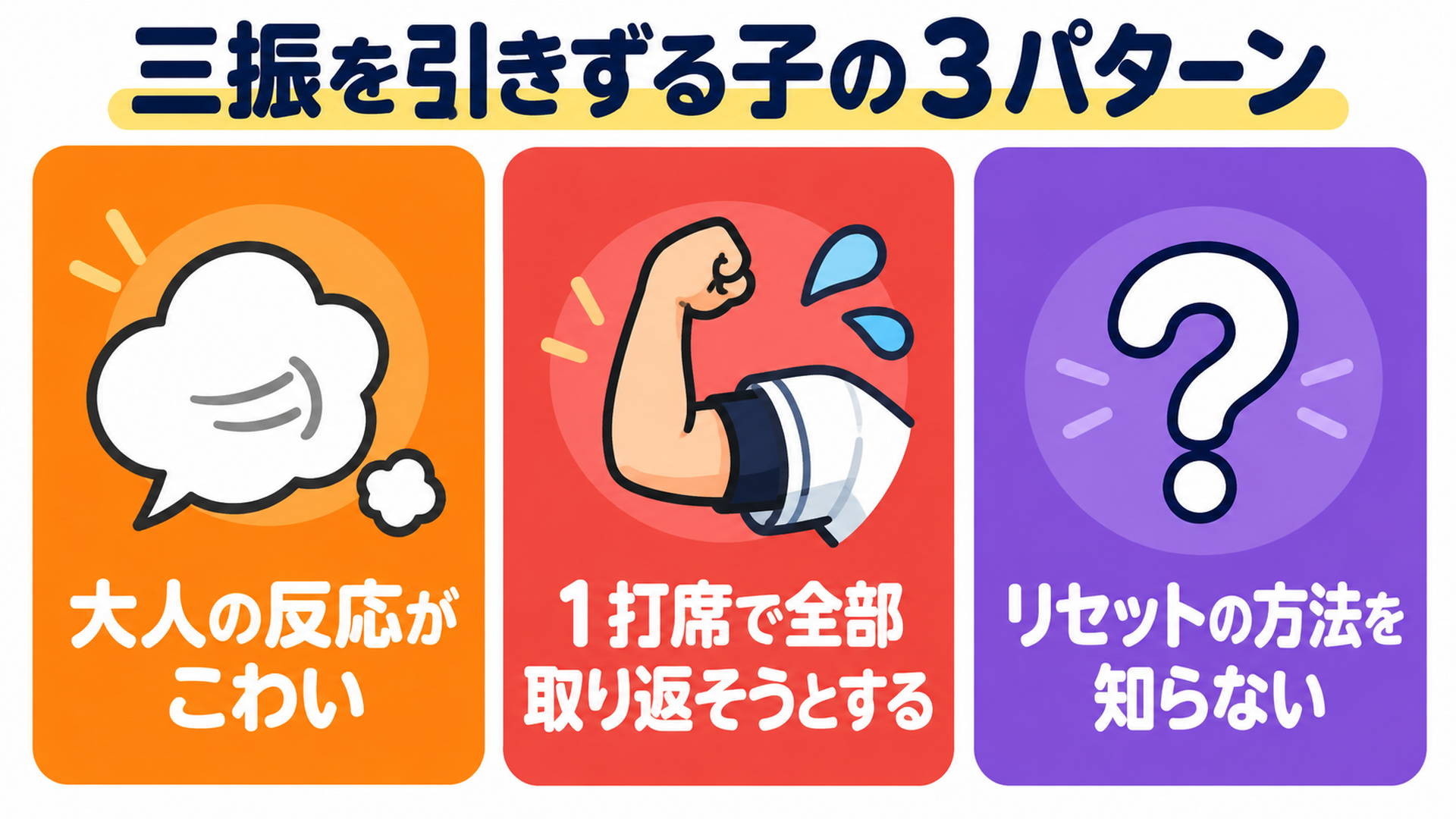 三振を引きずる子の3パターン