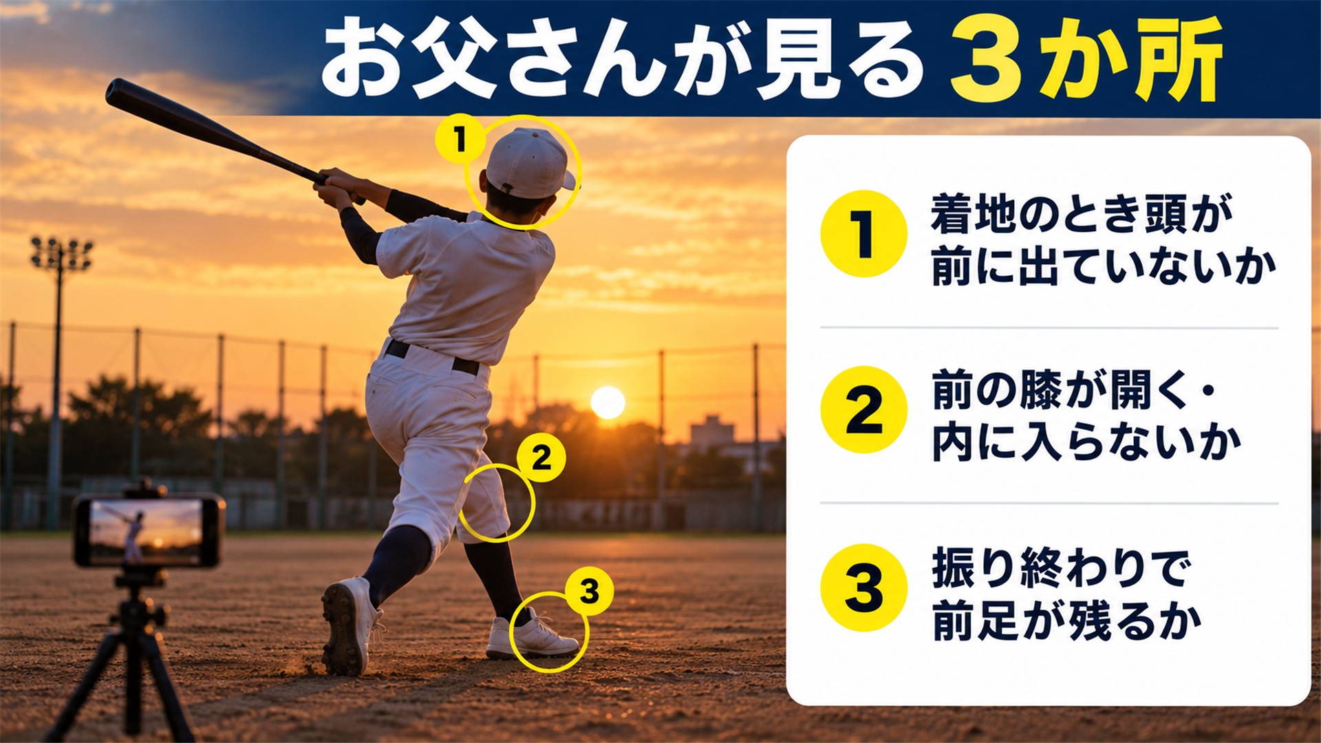 お父さんが見る3か所