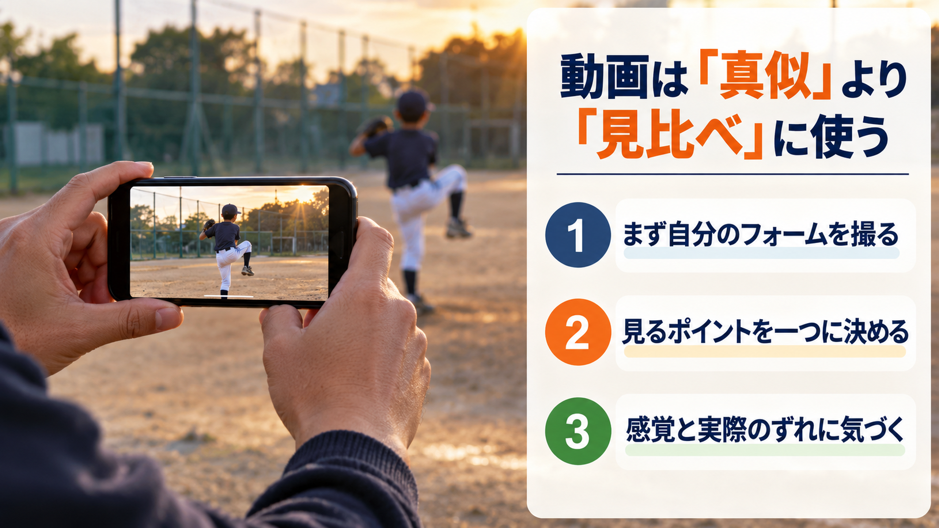 動画は「真似」より「見比べ」に使う